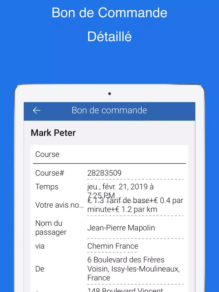Captures d'écran de Chemin France Chauffeur iPad 
