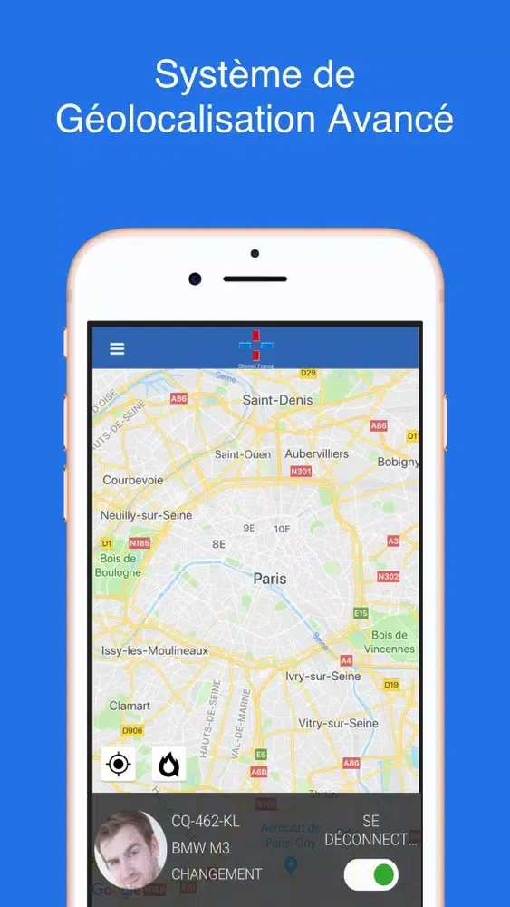 Captures d'écran de Chemin France Chauffeur