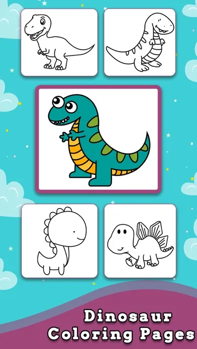 dinosaur Coloring Book Glitter Ekran Görüntüleri