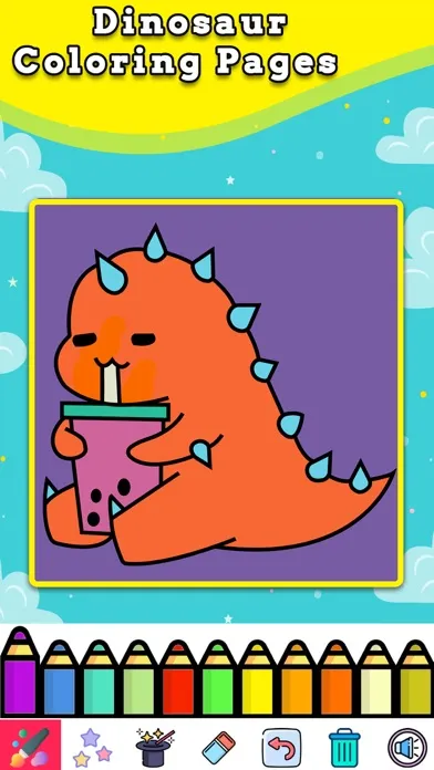 dinosaur Coloring Book Glitter Ekran Görüntüleri