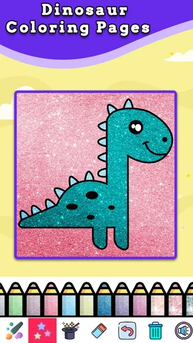 dinosaur Coloring Book Glitter Ekran Görüntüleri