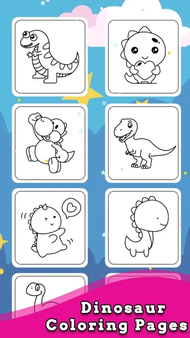 dinosaur Coloring Book Glitter Ekran Görüntüleri