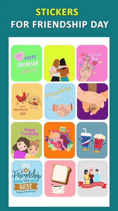 Friendship Day Stickers cards Screenshots