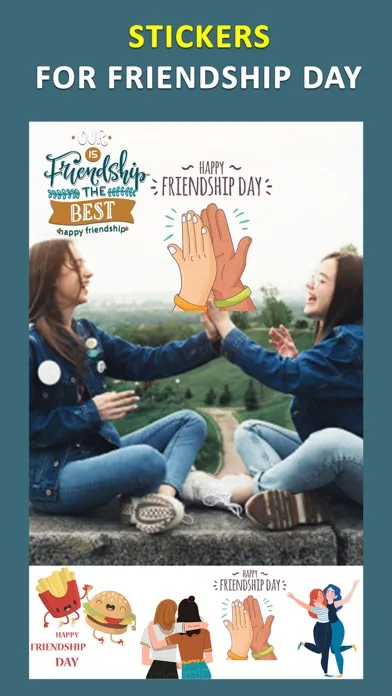 Friendship Day Stickers cards Screenshots