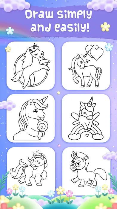 Unicorn Glitter Coloring Book سکرین شاٹس