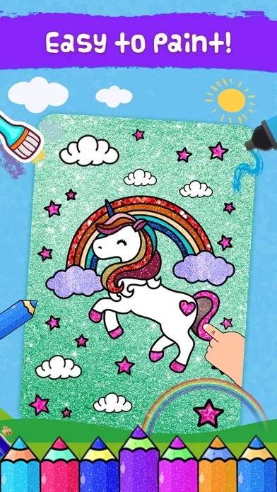 Unicorn Glitter Coloring Book سکرین شاٹس
