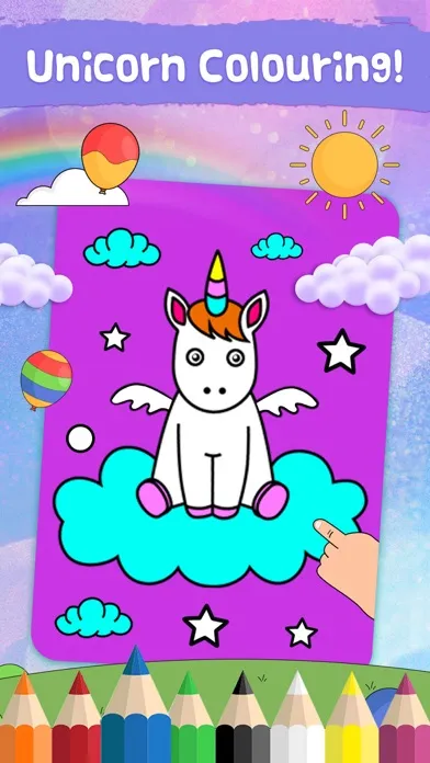 Unicorn Glitter Coloring Book سکرین شاٹس