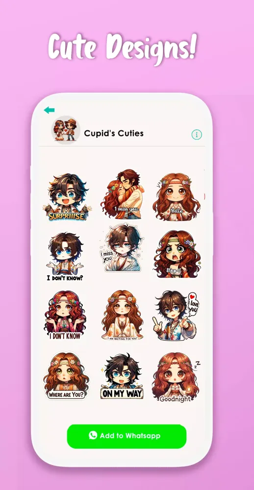 ภาพหน้าจอของ Wastickerapps: Chibi Stickers