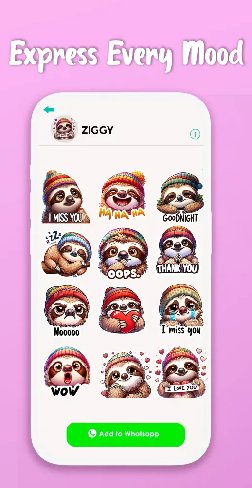 ภาพหน้าจอของ Wastickerapps: Chibi Stickers