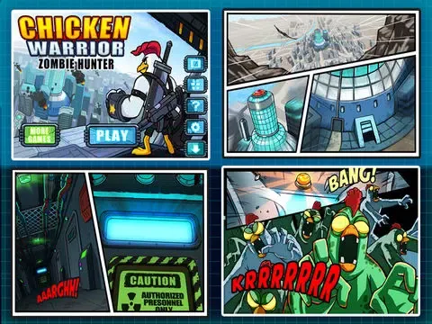 Screenshot di Chicken Warrior : Zombie Hunter iPad 