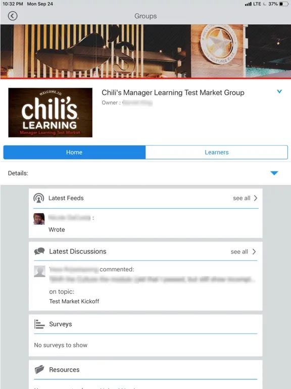 Chili’s LINC iPad  स्क्रीनशॉट