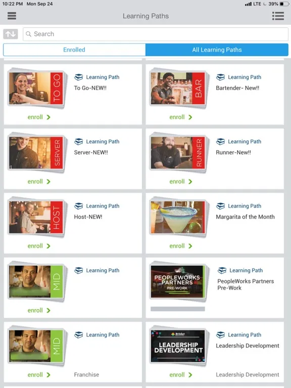 Chili’s LINC iPad  स्क्रीनशॉट