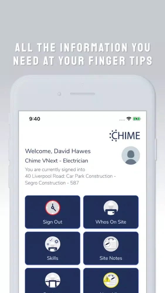 Screenshot di Chime Site