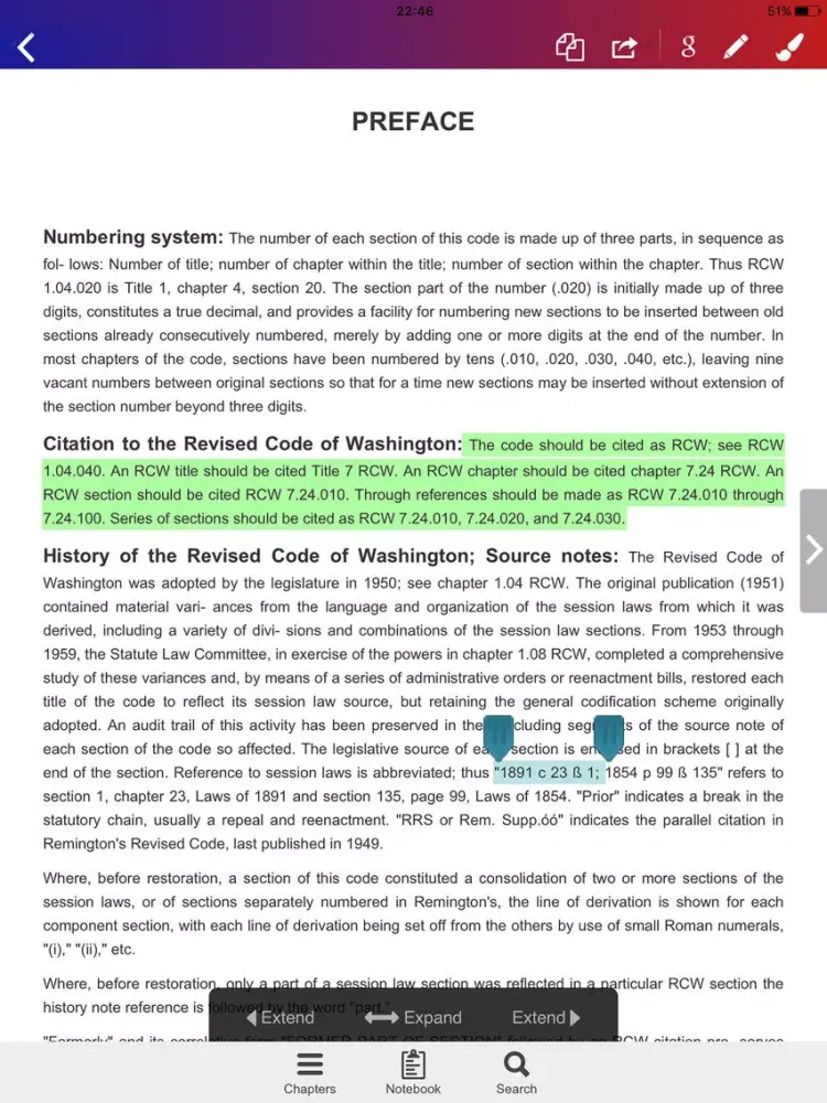 Revised Code of Washington (RCW) iPad 应用截图