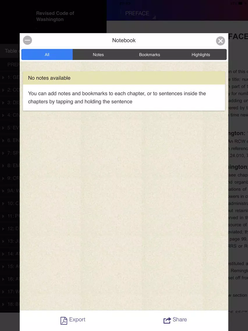 تصاویر Revised Code of Washington (RCW) iPad 