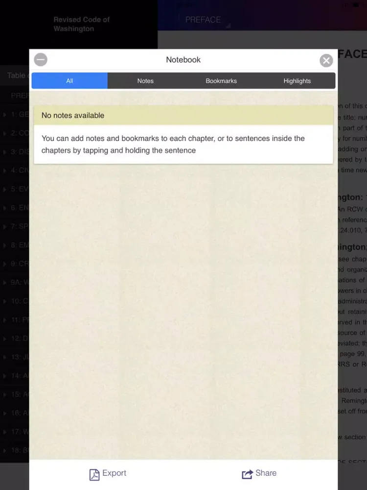 Revised Code of Washington (RCW) iPad 应用截图