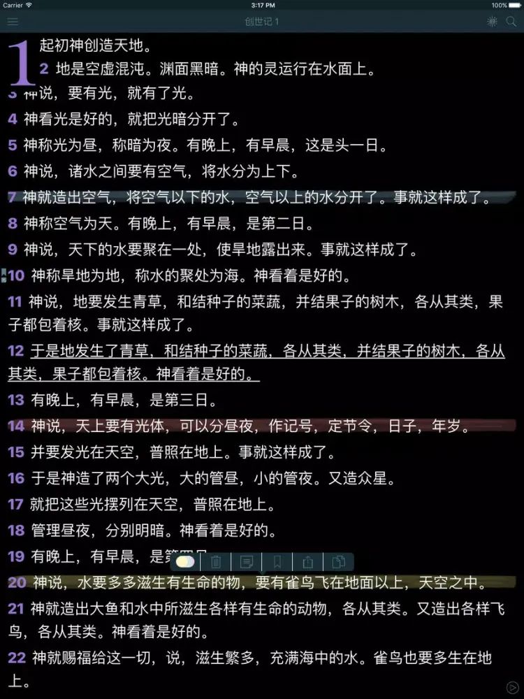Tangkapan layar 圣经 (Chinese-Simplified Audio Bible) iPad 