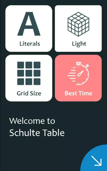 Schulte Table Screenshots