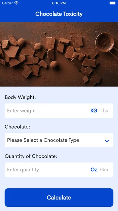 Chocolate Toxicity Calculator٭ 스크린샷