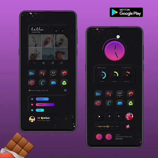 Chocolate KWGT Screenshots