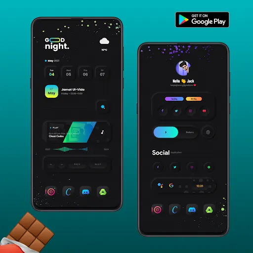 Chocolate KWGT Screenshots