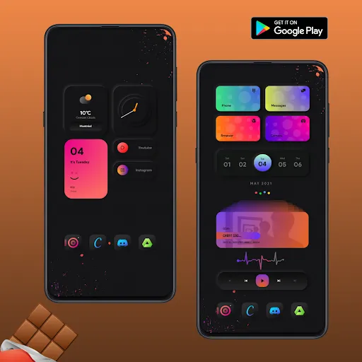 Chocolate KWGT Screenshots