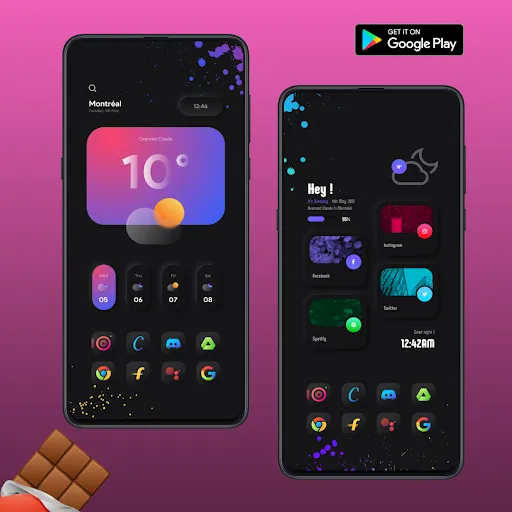 Chocolate KWGT Screenshots