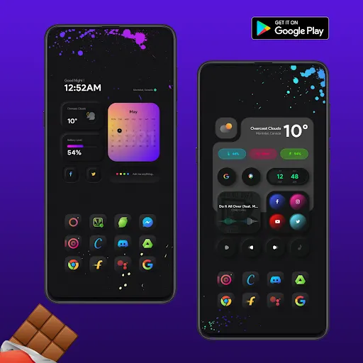 Chocolate KWGT Screenshots