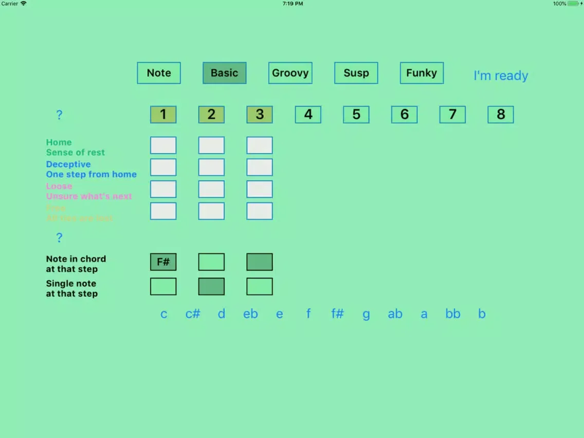 Tangkapan layar Chord Exerciser iPad 
