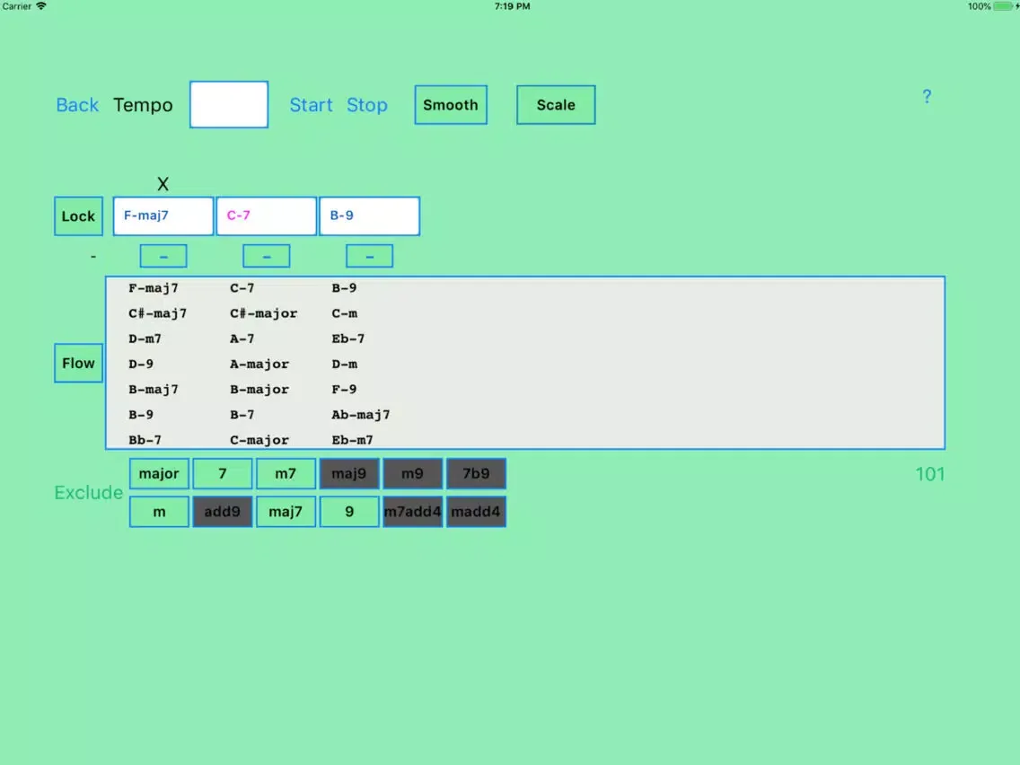 Tangkapan layar Chord Exerciser iPad 