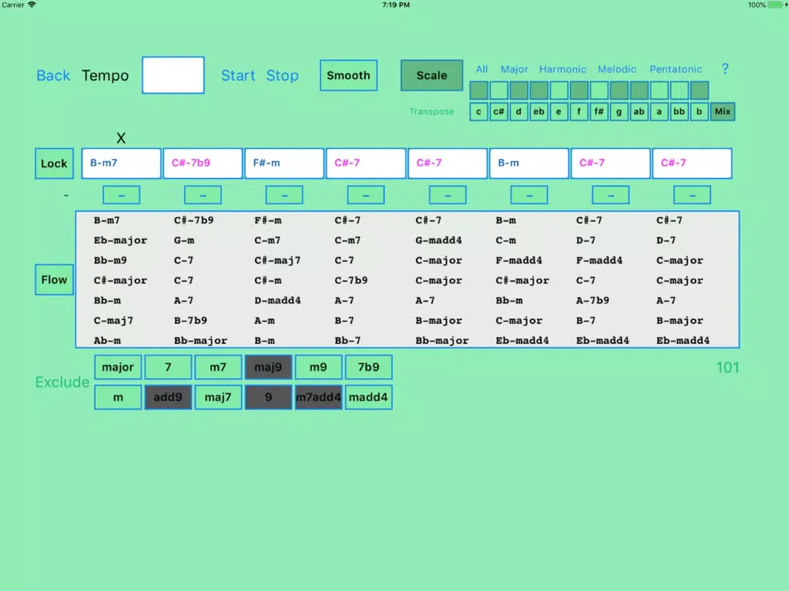 Tangkapan layar Chord Exerciser iPad 