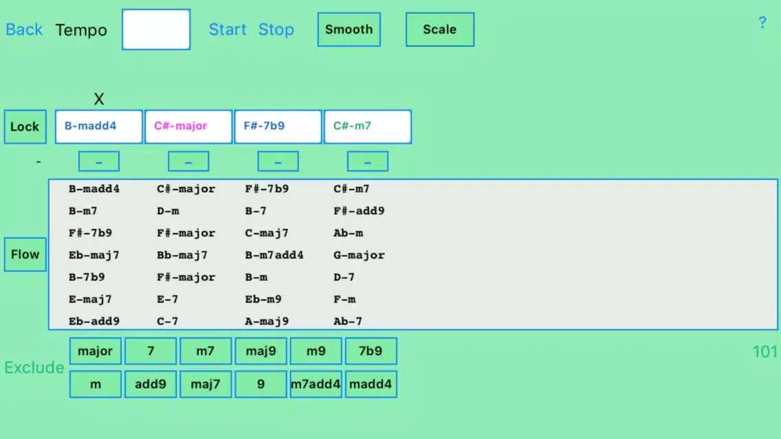Tangkapan layar Chord Exerciser