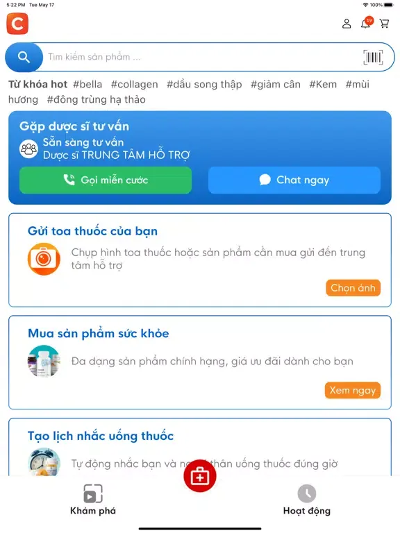 Capturas de tela do Chothuoctay - Mua thuốc online iPad 