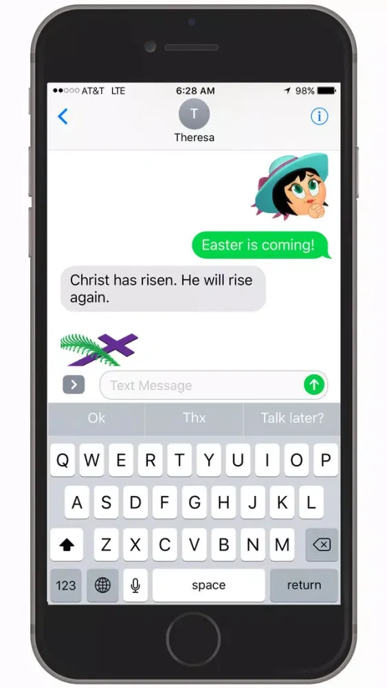 Capturas de pantalla de Christ-oji—Christian emoji keyboard icons