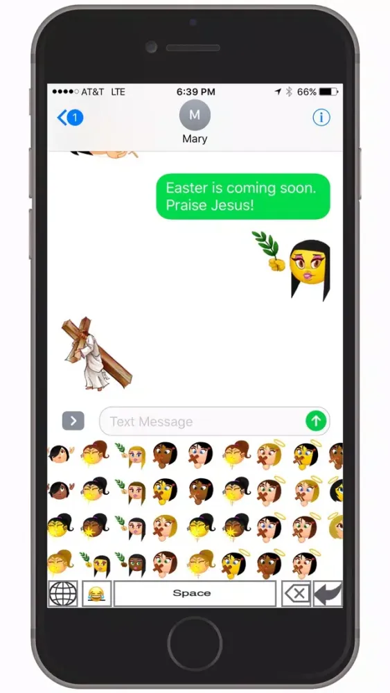 Capturas de pantalla de Christ-oji—Christian emoji keyboard icons