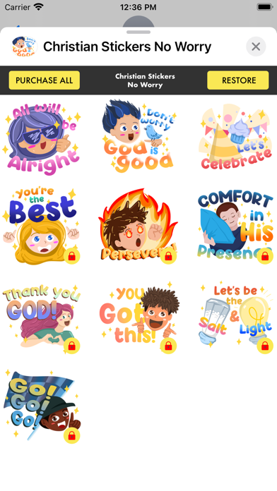 Christian Stickers - No Worry应用截图