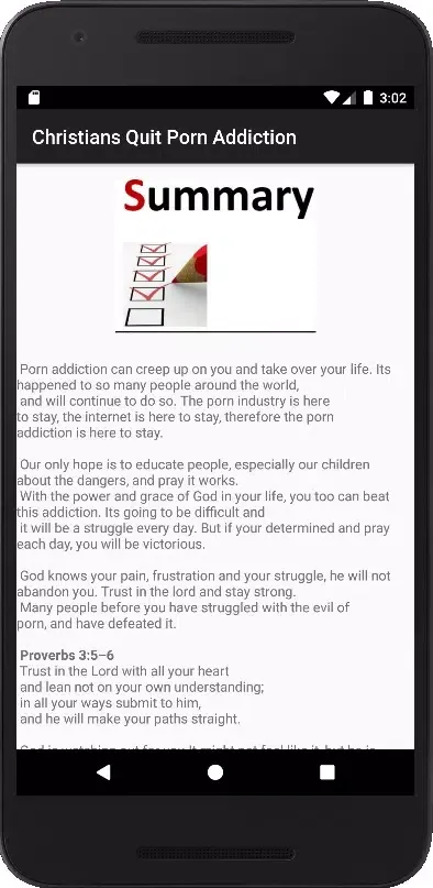 Porn Addiction recovery help. Screenshots