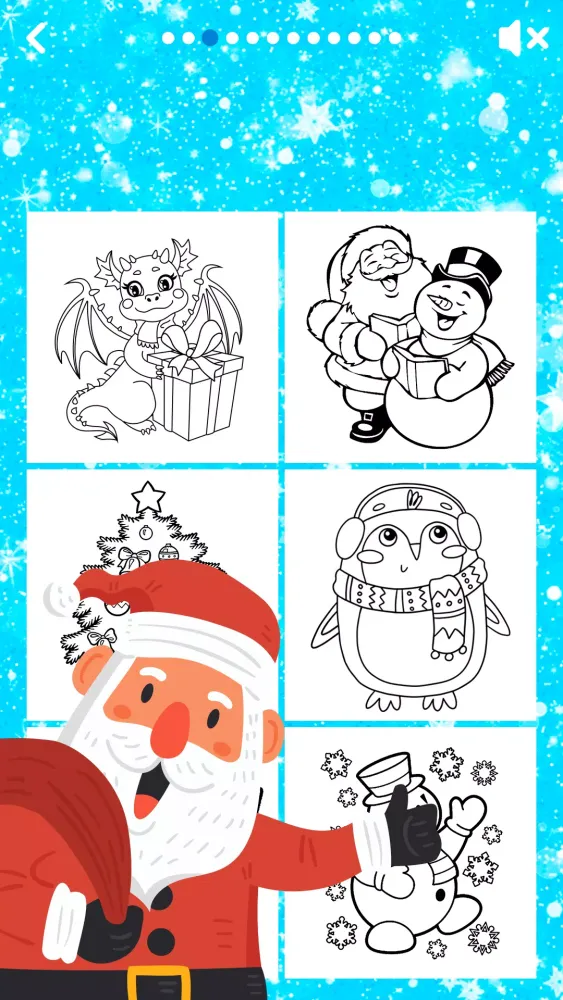 Ảnh chụp màn hình của Christmas Coloring Kids Game
