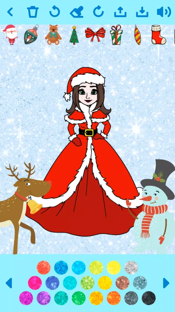 Ảnh chụp màn hình của Christmas Coloring Kids Game