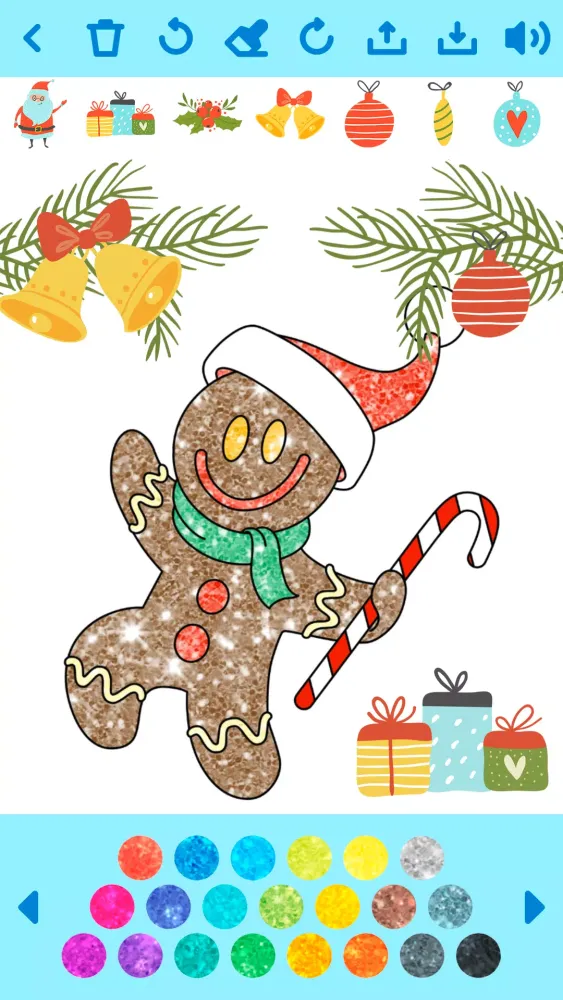 Ảnh chụp màn hình của Christmas Coloring Kids Game