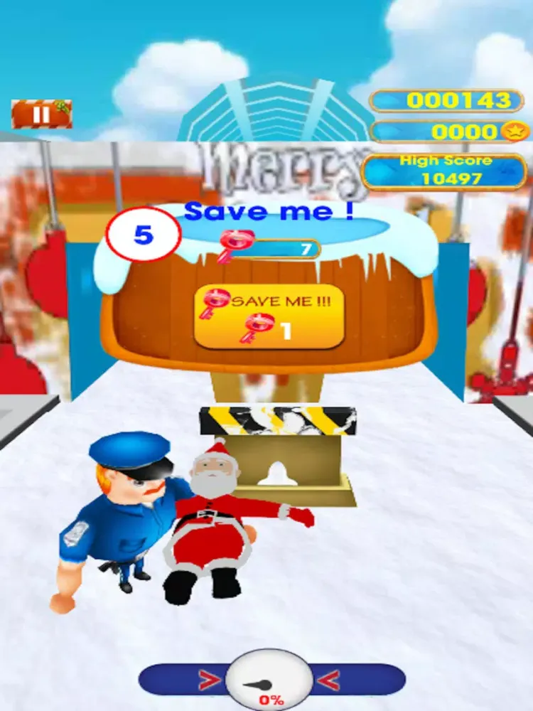 Happy Santa Christmas 3D Run iPad  스크린샷