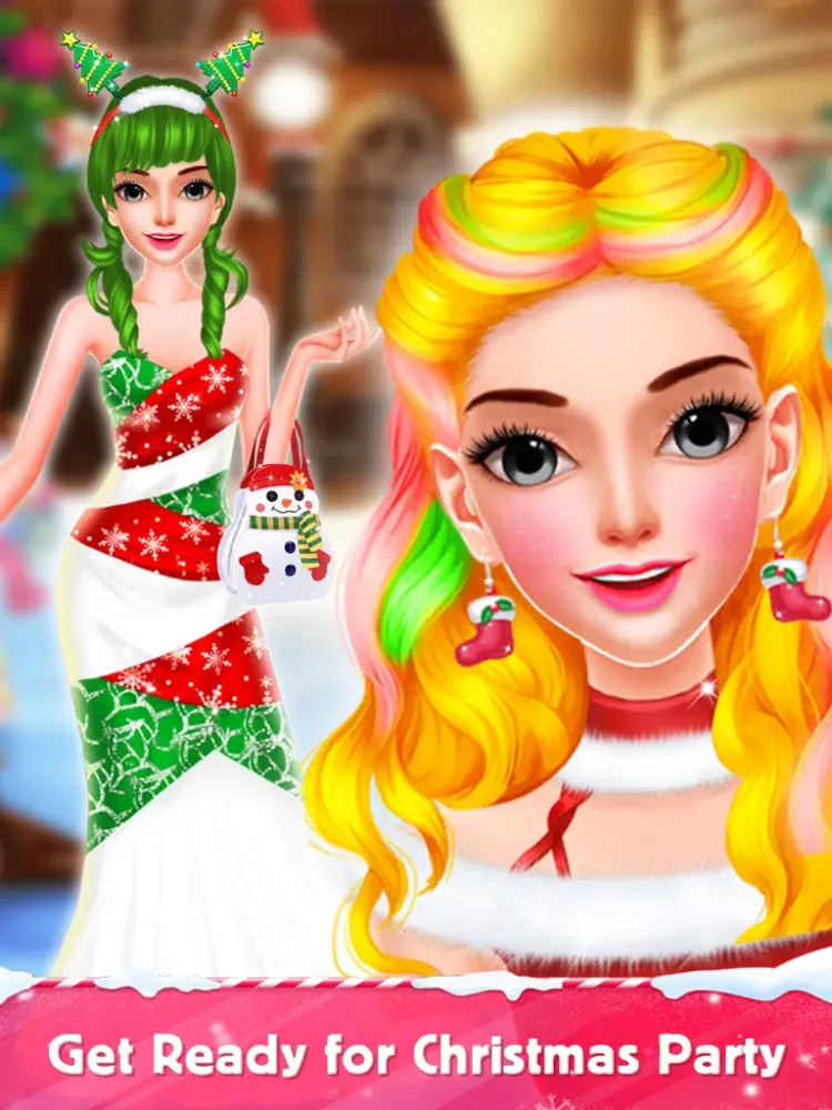 Christmas Girls Makeup Game سکرین شاٹس