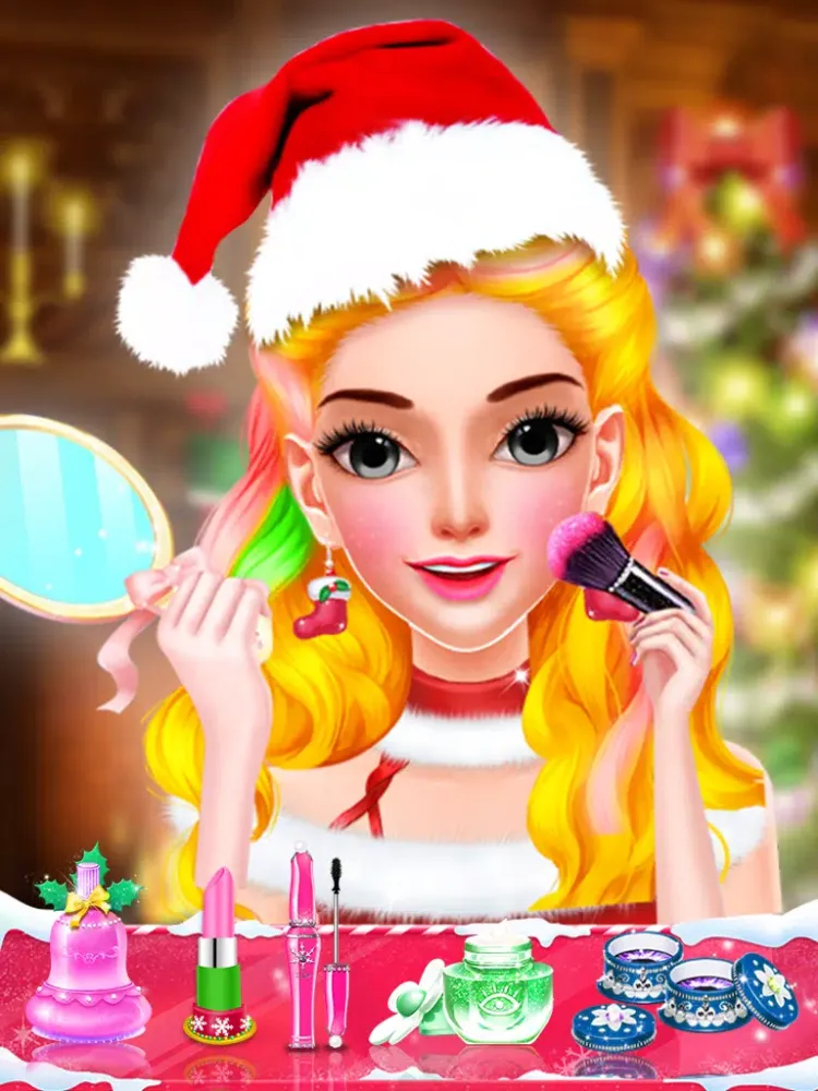 Christmas Girls Makeup Game سکرین شاٹس