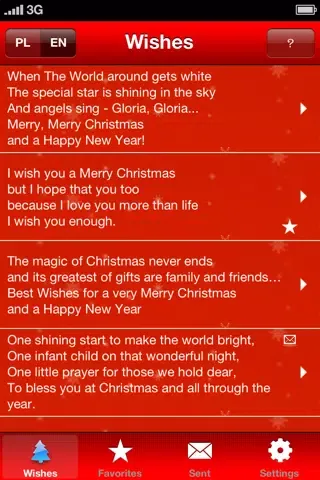 Captures d'écran de Christmas Wishes Lite (with Facebook and Twitter integration)