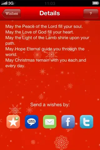 Captures d'écran de Christmas Wishes Lite (with Facebook and Twitter integration)