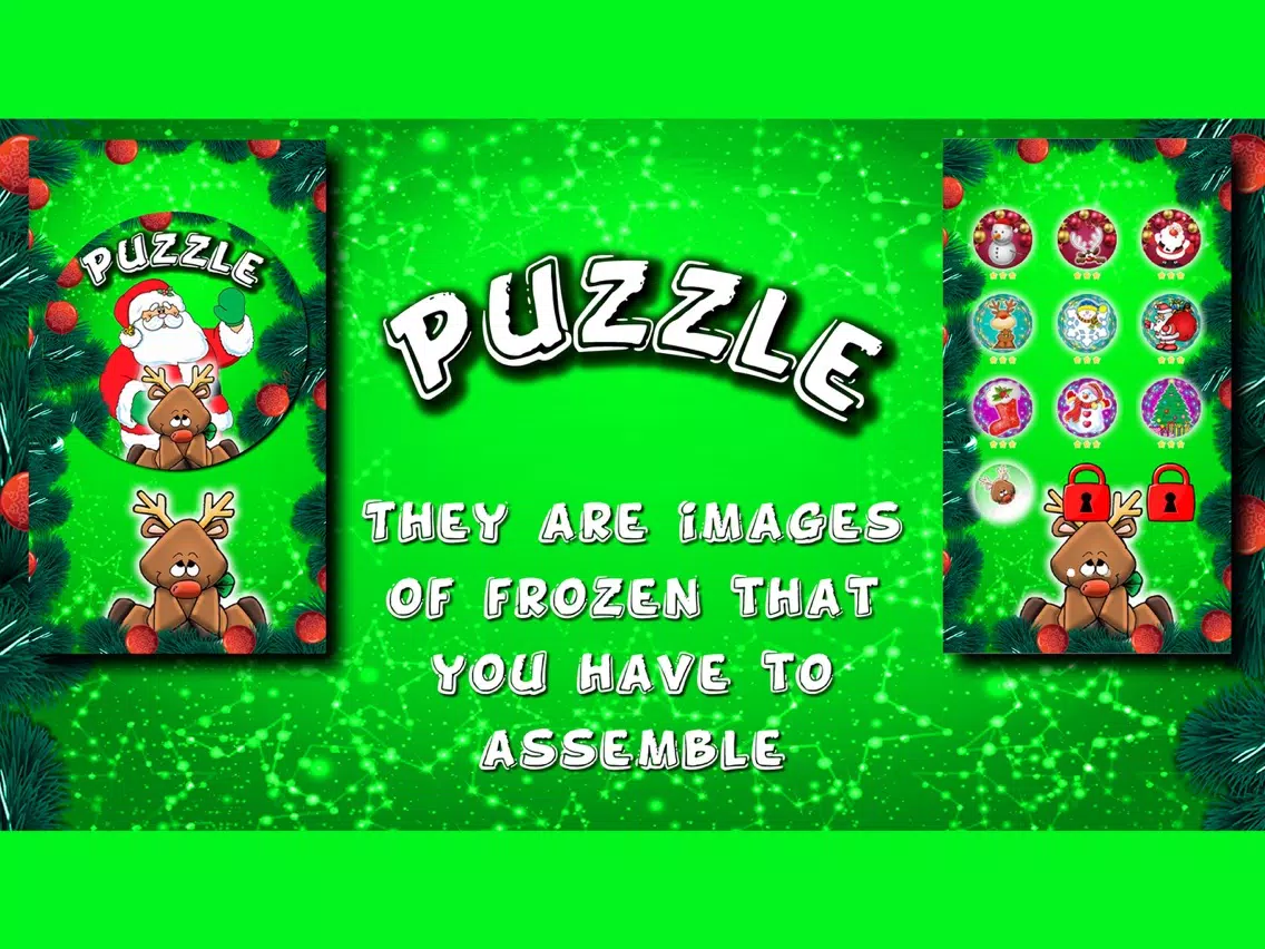 Christmas Puzzles Slide iPad  Screenshots