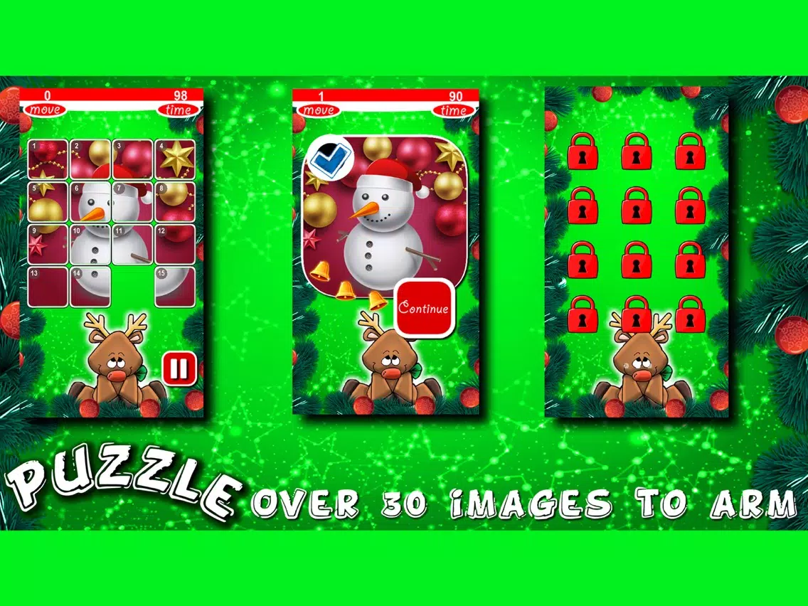 Christmas Puzzles Slide iPad  Screenshots