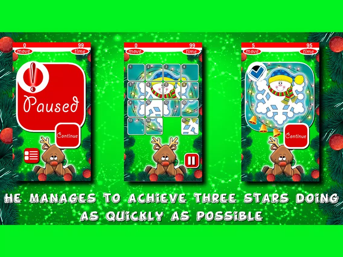 Christmas Puzzles Slide iPad  Screenshots