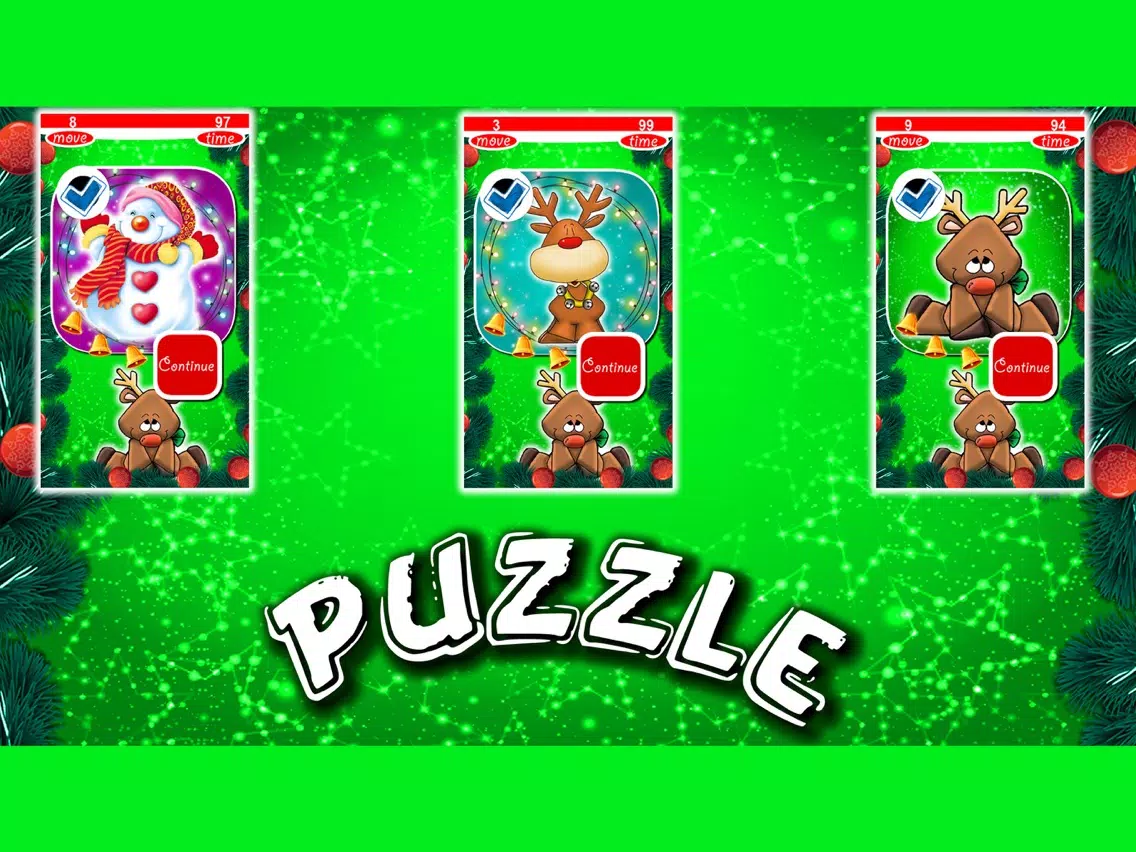 Christmas Puzzles Slide iPad  Screenshots