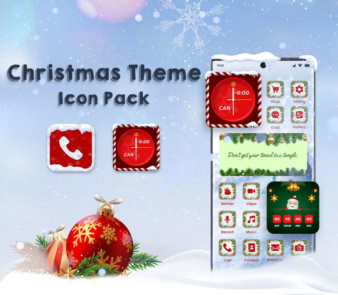 Christmas Theme: Icon Pack Screenshots
